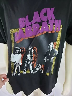 Vintage Black Sabbath 1997 Tour XL Black Torn Shirt OZZY PowerPro Tag • $50