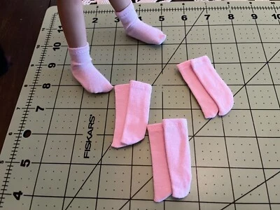 $8 • Buy Doll Socks - Lot Of 4 Pink Colored Socks For LeeAnn Sized Doll By Denis Bastien