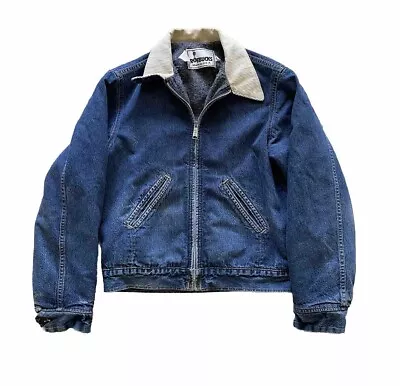 Vintage Roebucks Jean Jacket Mens Medium  Blanket Lined Chore Coat Detroit • $59.99