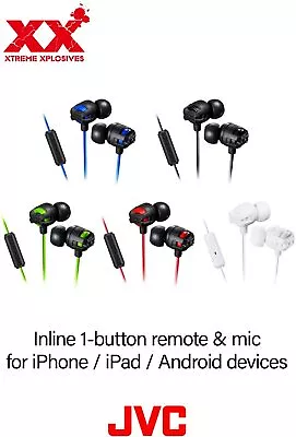 JVC XX Series HA-FX103M Wired In-Ear Headphones With Remote And Mic ALL Colors • $14.99
