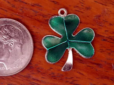 Vintage Silver IRISH THREE LEAF CLOVER ST PATRICK'S DAY Charm .80 G STYLE #1 • $12.95