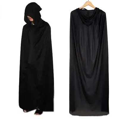 Vampire Robe Hooded Cloak Wizard Witch Halloween Cosplay Costume For Adults Kids • $7.59