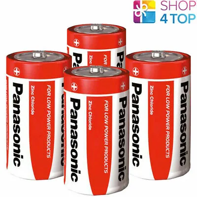 4 Panasonic Zinc Carbone D LR20 Batteries 1.5V Mono R20 MN1300 AM1 E95 Neuf • $10.37