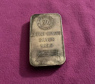 3oz Argor S.A. Chiasso SSA Fine Silver Bar • $172