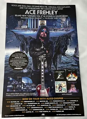 Ace Frehley 2021 Origins Vol. 2 Promo Poster Promotional Two Sided Spaceman KISS • £19