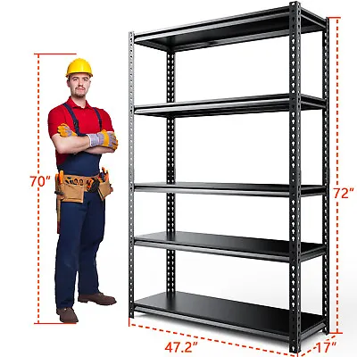 5-Tier Heavy Duty Steel Shelving Garage Shelves Utility Rack Adjustable 2200lbs • $595.98