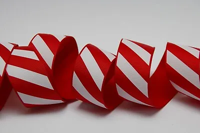 £2.95 • Buy Christmas Candy Cane Stripe Ribbons Red And White Gift Wrapping Xmas Tree Bow