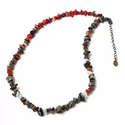 $124.99 • Buy EVANGELION RADIO EVA Necklace Pebble & Metal Chip's Beads Cord VIVIFY Green &Red