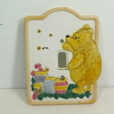 Disney Classic Winnie The Pooh Ceramic Light Switch Plate Cover By Charpente • $15