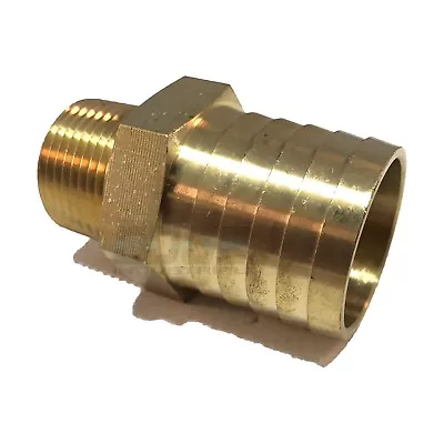 1.25  HOSE BARB X 3/4  MALE NPT Brass Pipe Fitting NPT Thread Gas Fuel Water Air • $22.94