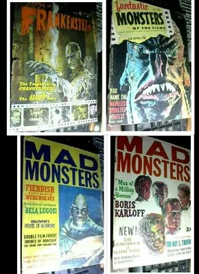 CASTLE OF FRANKENSTEIN #3 FANTASTIC MONSTERS #3 MAD MONSTERS # 2+6(4 Horror Mags • $30.30