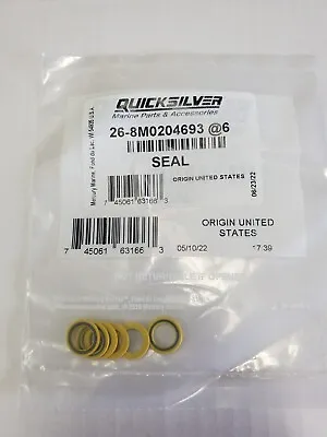 Mercruiser OEM Outdrive Gear Case Oil Drain Plug Washer 8M0204693 830749 Gasket • $28.49