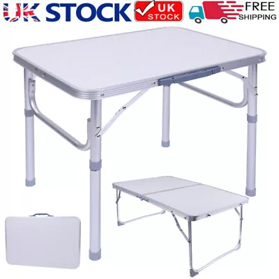 Folding Camping Tables Portable Outdoor Garden Picnic Festival Fishing BBQ Table • £12.69