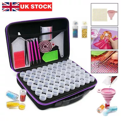 60 Slots Diamond Painting Accessories Embroidery Storage Box Case-Nail Art Beads • £14.99