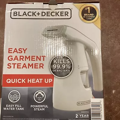 Black + Decker Easy Garment Steamer Powerful Quick Heat Up Easy Fill Water White • $20