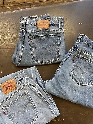 Rare Lot Of 3 Vintage Levi’s Orange Tab Made USA Denim Jeans Pants Different Sz • $20.50