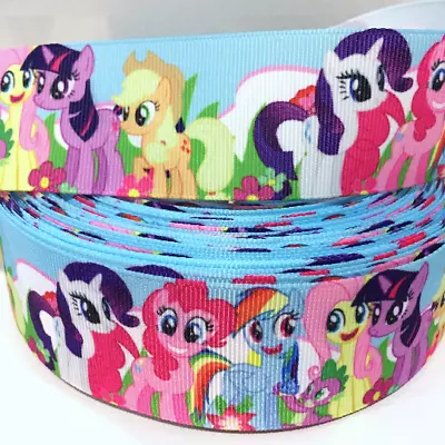 GROSGRAIN RIBBON 5/8  7/8  1.5  & 3  Little Pony Blue PRINTED Bulk 135 Yards • $0.99