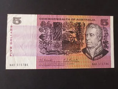 Coombs / Randall Commonwealth Of Australia 5 Dollars Note SEE NOTES BELOW • $49