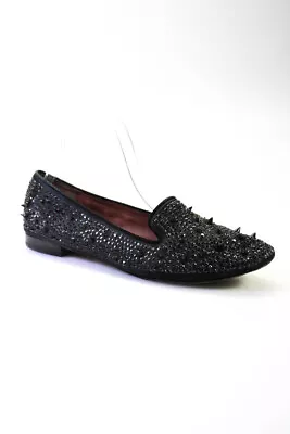 Sam Edelman Womens Adena Studded Rhinestone Ballet Flats Black Size 7 • $40.81