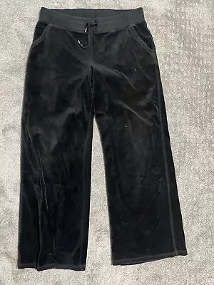 Michael Kors Pants Womens Medium Velour Black Y2k Wide Leg • $17