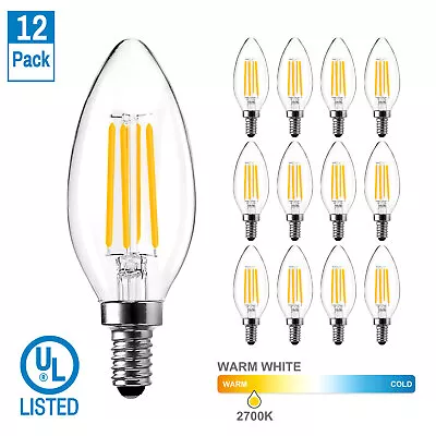 BRIMAX E12 LED Candle Light Bulbs Candelabra Chandelier Bulb Replacement 40W 60W • $12.69