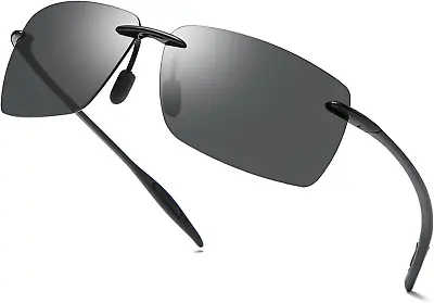 Vepiant Rimless Polarized Sports Sunglasses For Men Women Driving Running Golf • £10.61