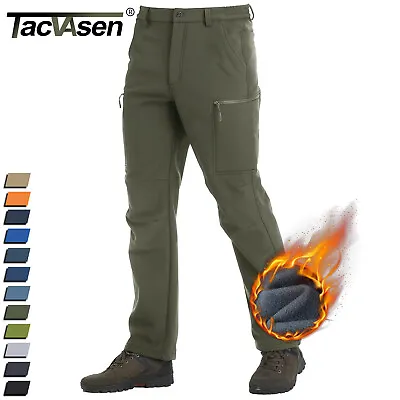 Mens Tactical Hiking Pants Waterproof Insulated Fleece Lined Outdoor Cargo Pants • $40.98