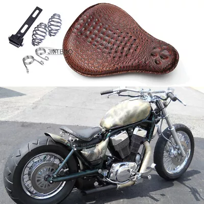 Alligator Motorcycle Spring Solo Seat Bobber For Suzuki Intruder 1500 1400 800 • $54.60