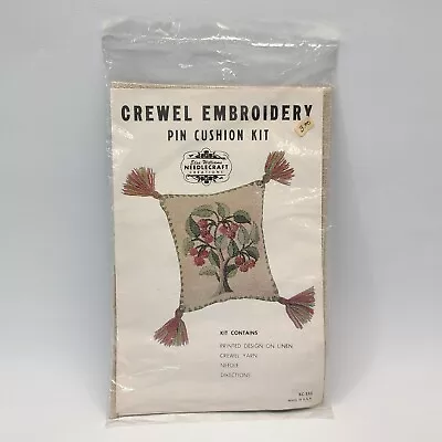 ⭐️ Vintage Elsa Williams Needlecraft Crewel Embroidery Pin Cushion Kit KC232 • $24.99