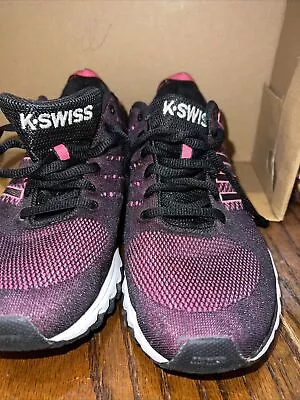 K SWISS AoSTA 11 TUBES WOMENS SIZE 8 1/2 PINK BLACK & WHITE • $20.50