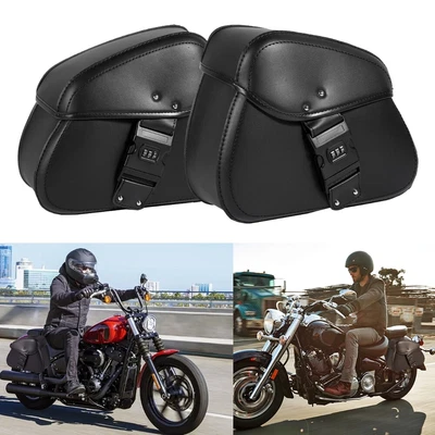 $65.99 • Buy Motorcycle SaddleBag For Yamaha V-Star XVS 650 1100 950 1300 Classic Custom