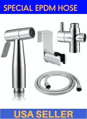 Dual Function Bidet Toilet Sprayer Muslim Shattaf HandHeld Diaper Stainless Stee • $34.99