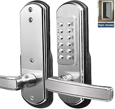 Keyless Door Lock Mechanical Push Button Digital Code Keypad Entry Combination • $55.99