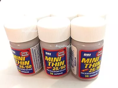 4 X 30ct BOTTLES MINI THIN 25/50 EF ENERGY BOOSTER ( 120 ) PILLS • $23.99