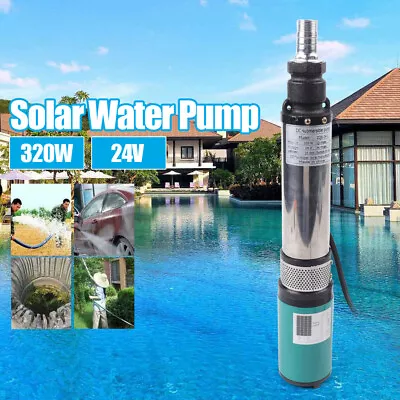 320W Solar Powered Submersible Well Water Pump Garden Farm Irrigation Pump DC24V • $62