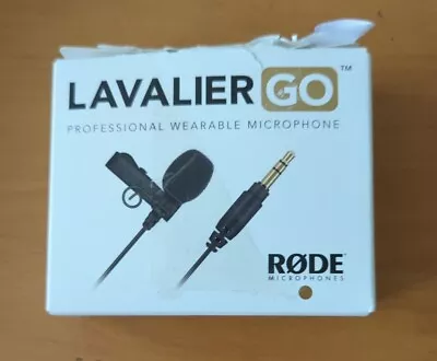 Rode Lavalier Go Microphone Wearable 3.5mm TRS Clip-on Lapel Mic RØDE For Studio • £35