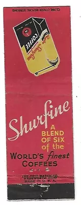 Shurfine Coffee Vintage Matchbook Cover • $0.99