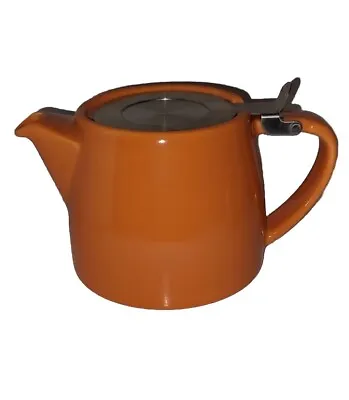 Forlife Stump Orange Personal Teapot With Infuser And Metal Lid  • £17.10