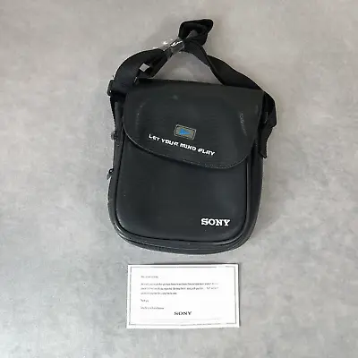 Vintage Sony Carrying Case Discman Walkman Let Your Mind Play CD Shoulder Bag • $32.50