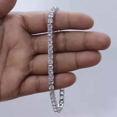 QVC Epiphany Platinum Clad Diamonique Asscher Cut Tennis Bracelet Pre-owned • $35