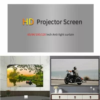 Anti-light Thick 120  Projector Screen Curtain Projection 3D Home Cinema Theater • $15.79