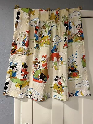 Vintage Mickey Mouse Club Bedroom Set Disney Shams Comforter 4 Curtains • $149.99