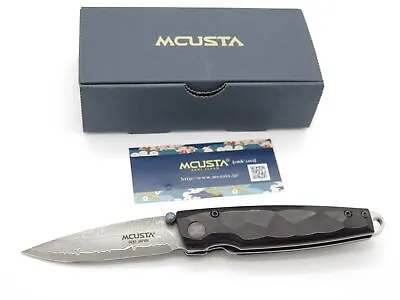 Mcusta Seki Japan Tsuchi MC-79DP Black Wood VG-10 Damascus Folding Pocket Knife • $168