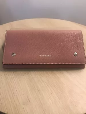 Burberry Traditional Continental Long Wallet In Pink • $299