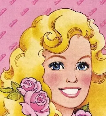 Retro 80's Barbie & Roses 8x8 Pop Culture Craft And Quilt Cotton Fabric Blocks • $14.80