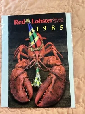 Red Lobster Vintage Restaurant MENU LOBSTERFEST 1985 • $20