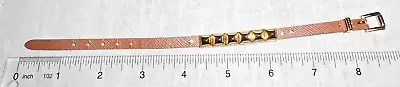 Michael Kors Faux Leather Pink And Gold Pyramid Bead Buckle Bracelet- L23B • $10