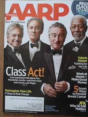 AARP Magazine Oct/Nov 2013 Class Act Morgan Freeman Work At Home • $5.99