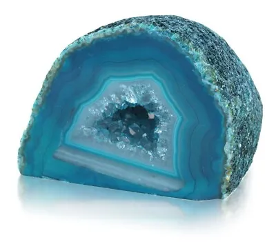 £11.50 • Buy Genuine Green Teal Brazilian Agate Geode Healing Stone Mineral