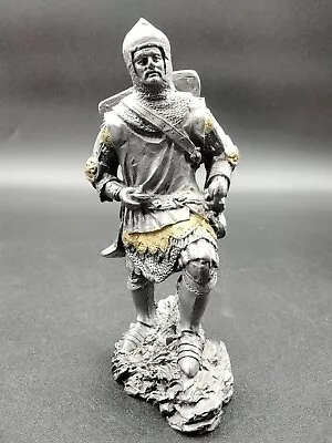 Metal Veronese? 4.25  Medieval Knight Soldier Warrior Figure With Gold Highlight • $17